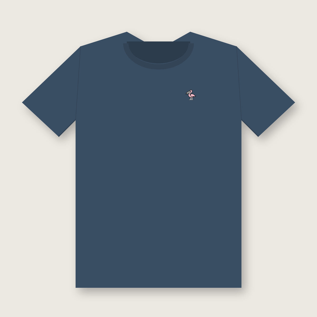 Boat Works Tee in Midnight, 1.25-inch pelican on left chest