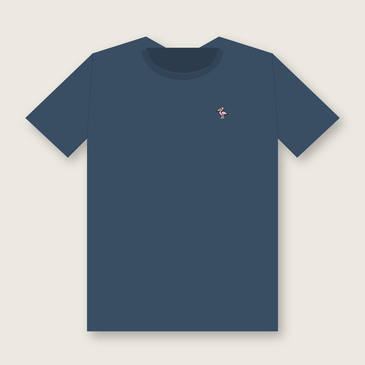 Boat Works Tee, Midnight, front flat