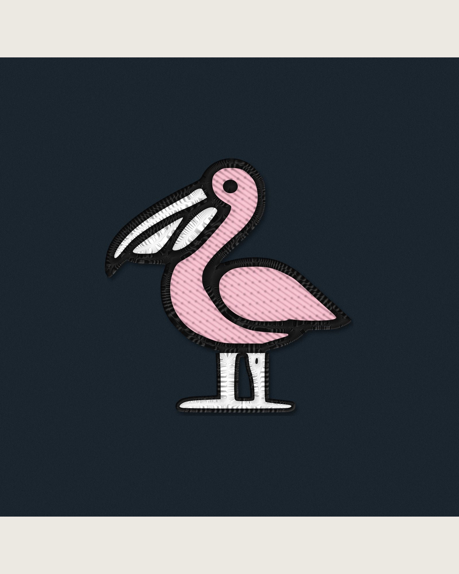 Hazy Point embroidered pelican